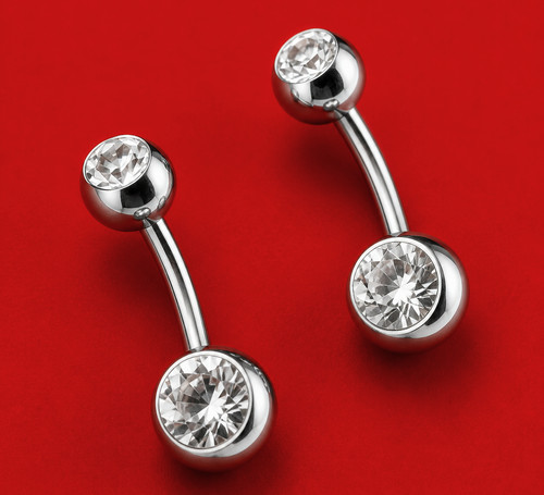 Bauchnabelpiercing kristall - bauchnabelpiercing,