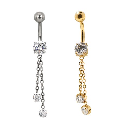 Titan gold bauchnabel - gold, piercing