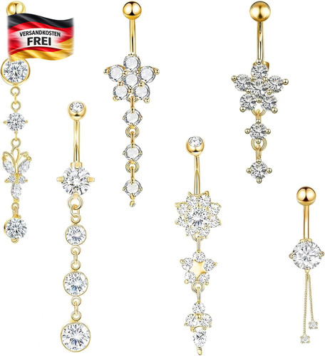 Bauchnabelpiercing set damen - set,